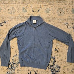 Old Navy Blue Zip Up Sweater with Classic Knit Design